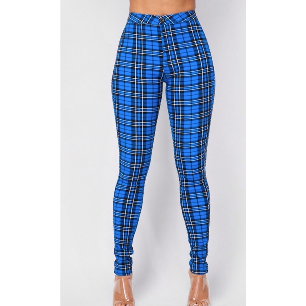 🔥 Royal Blue Plaid Pants